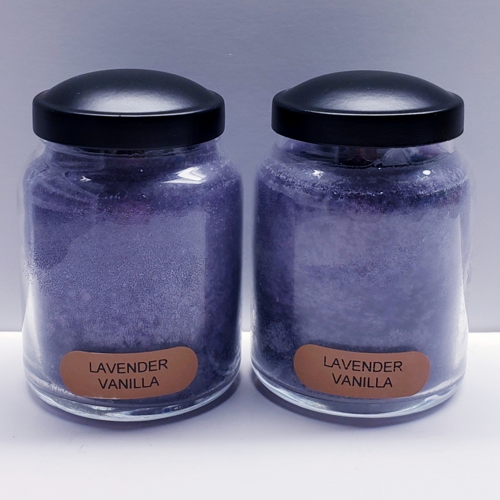 LAVENDER VANILLA -A Cheerful Giver Baby Jar Single Wick Candle, 6 oz (2 pack)